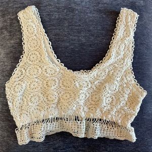 UO Kimchi Blue Cream Crochet Bralette